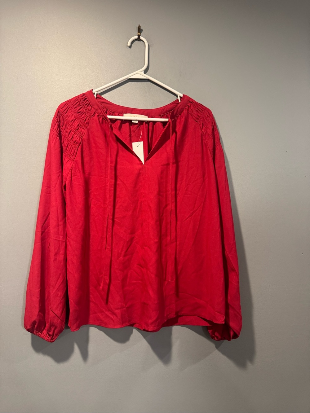 * Woman’s Red Loft Blouse
